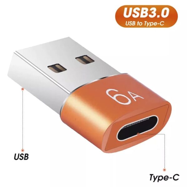 Adaptador USB Tipo C Hembra A USB Tipo A Macho - Imagen 2