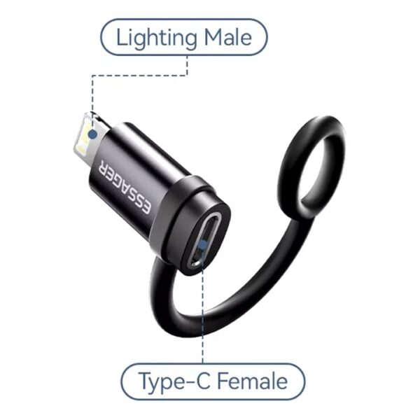 Adaptador OTG Lightning a USB Tipo C para iPhone - Imagen 2