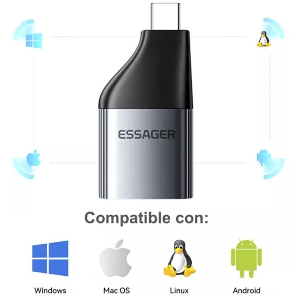 Adaptador Convertidor Tipo C a VGA - Imagen 2