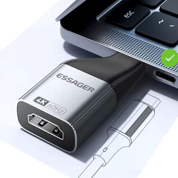 Adaptador Convertidor Tipo C a HDMI 4K - Imagen 3