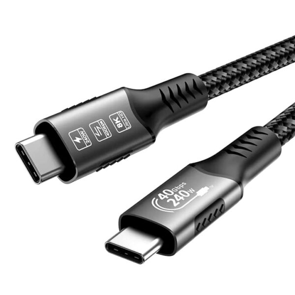 Cable Doble USB Tipo C Thunderbolt 4 / 240W / 8K - Imagen 2
