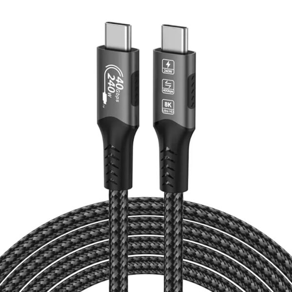 Cable Doble USB Tipo C Thunderbolt 4 / 240W / 8K