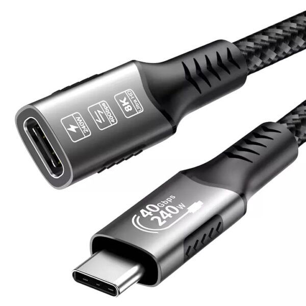 Cable De Extensión USB Tipo C Macho A Hembra Thunderbolt 4
