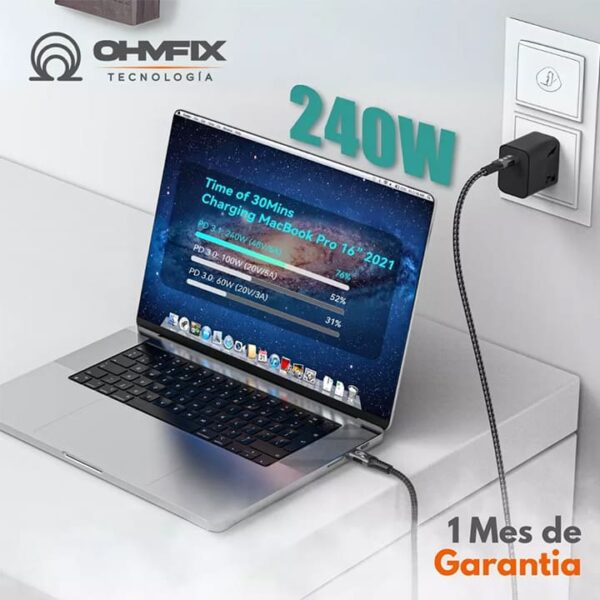 Cable De Extensión USB Tipo C Macho A Hembra Thunderbolt 4 - Imagen 3